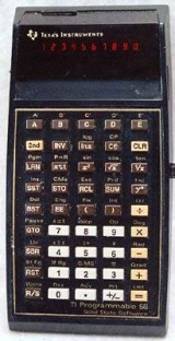 Calculatrice programmable TI-58 avec base traceur thermique PC-100 (1977)