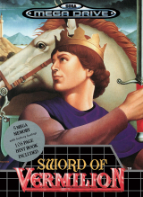Sword of Vermilion jeu de rôle pour Sega MegaDrive (version PAL)