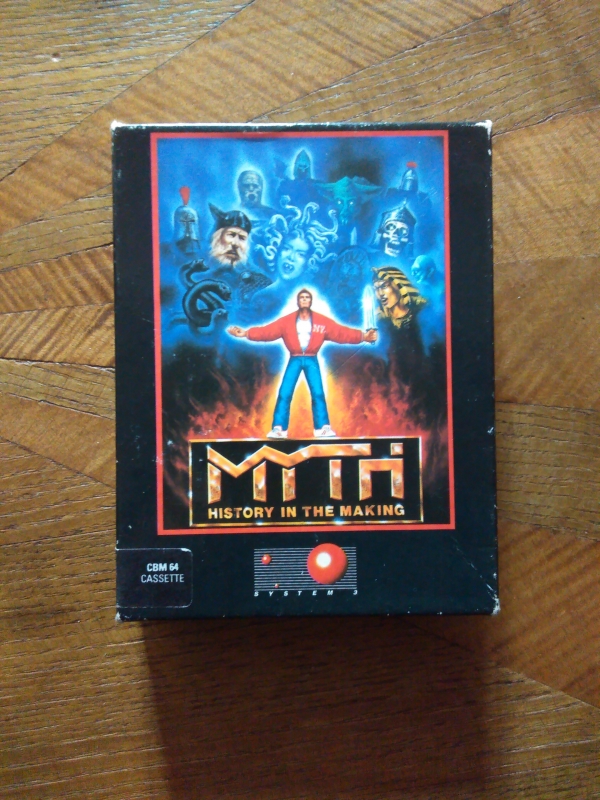 Myth History in the Making de System Three Software. CBM 64 version cassette Myth History in the Making de System Three Software. CBM 64 version cassette