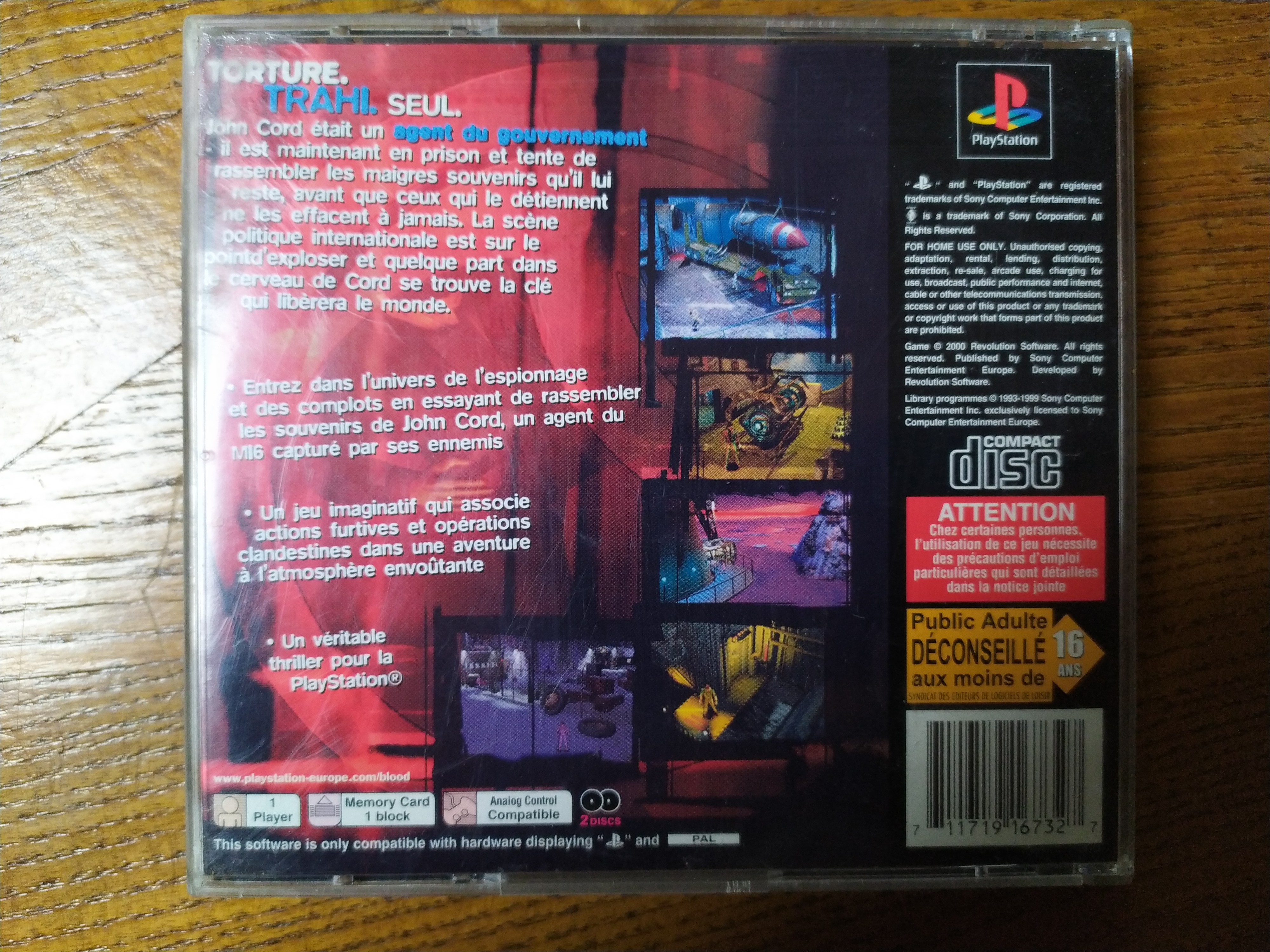 De sang froid - Playstation - PAL