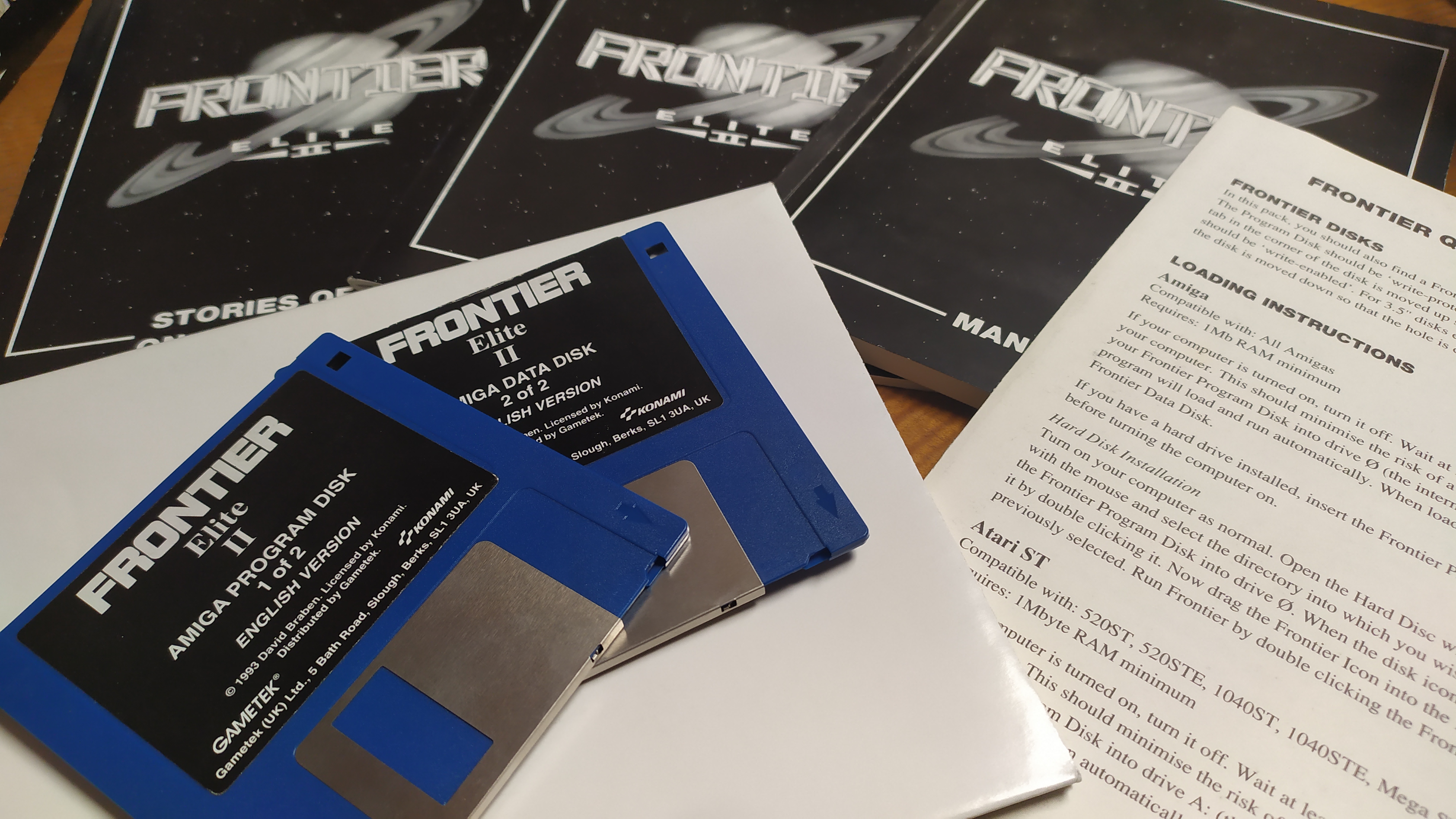 Amiga Jeux Big Box Frontier Elite II Par Konami - Version Française Complète