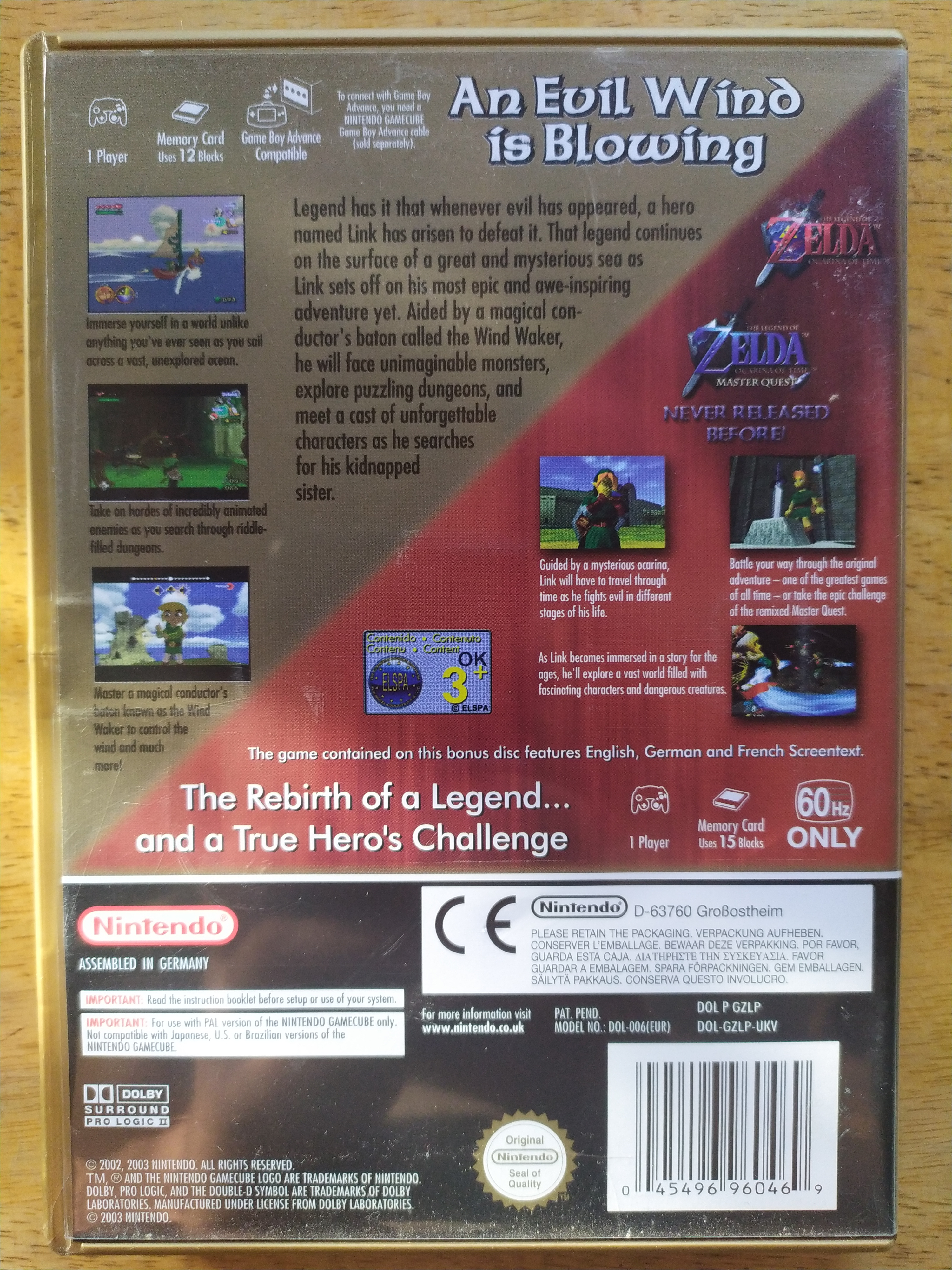 ZELDA WIND WAKER Edition Limitée GameCube FR Pal TBE Vip Non 600275 ZELDA WIND WAKER Edition Limitée GameCube FR Pal TBE Vip Non 600275