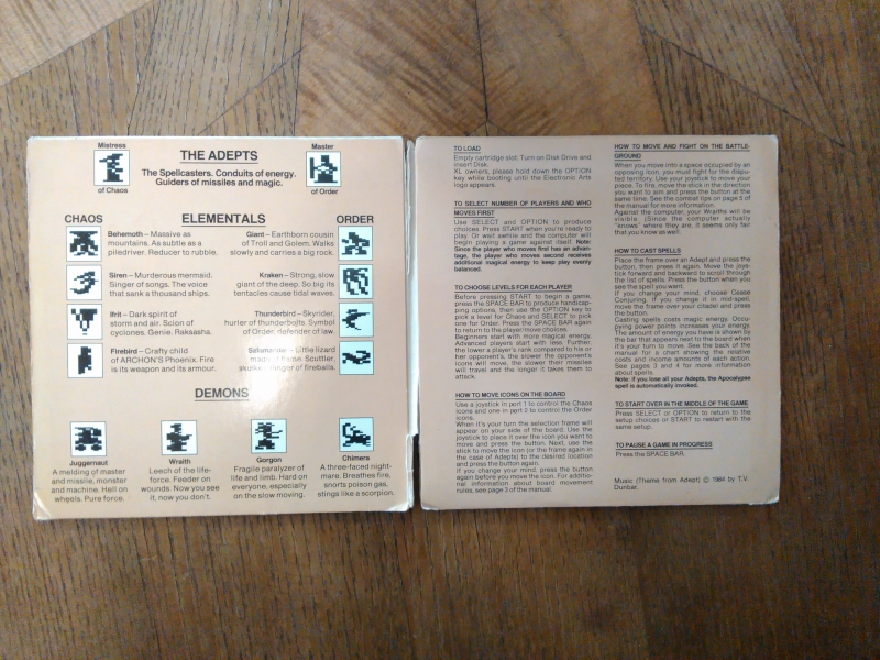 Atari 8bits – Jeu Archon (blister Ouvert) – Compatible 800 XL, 600, 400, XEGS, 130 XE
